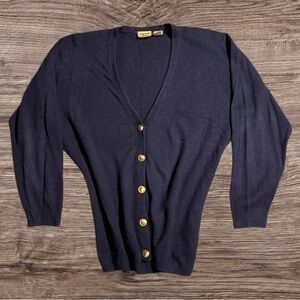 Vintage 80s Alison Craig Navy Nautical
Cardigan